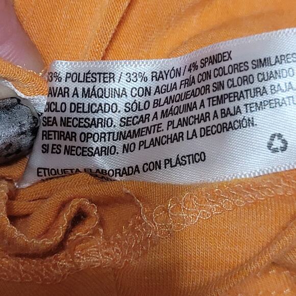Orange Maternity Pumpkin Tee Shirt Size XXL - Picture 4 of 6